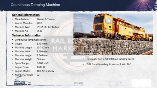 2013 Plasser & Theurer 09-32 CAT Plasser 09-32 CAT Centertool REM_1862-BT